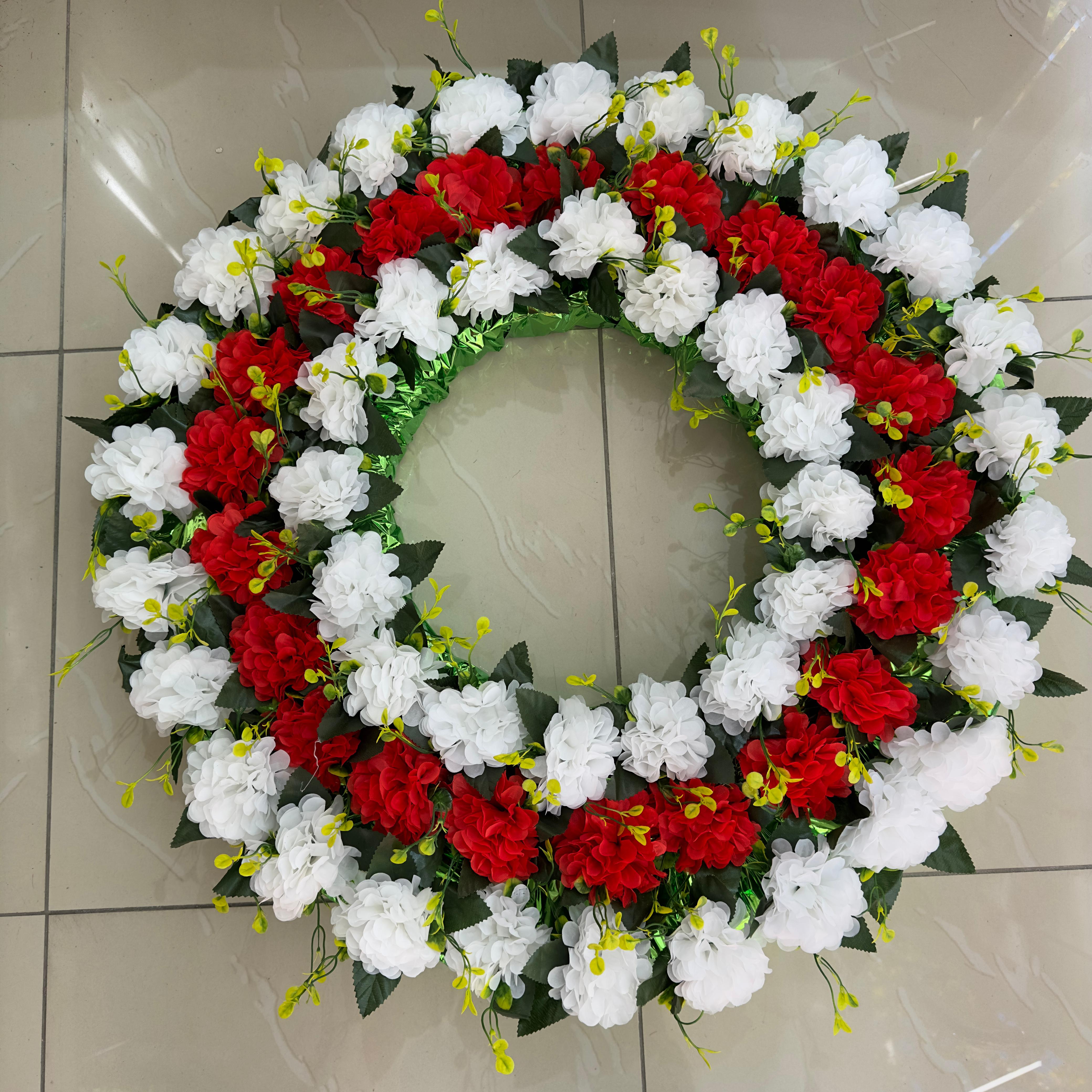 Modern floral wreath