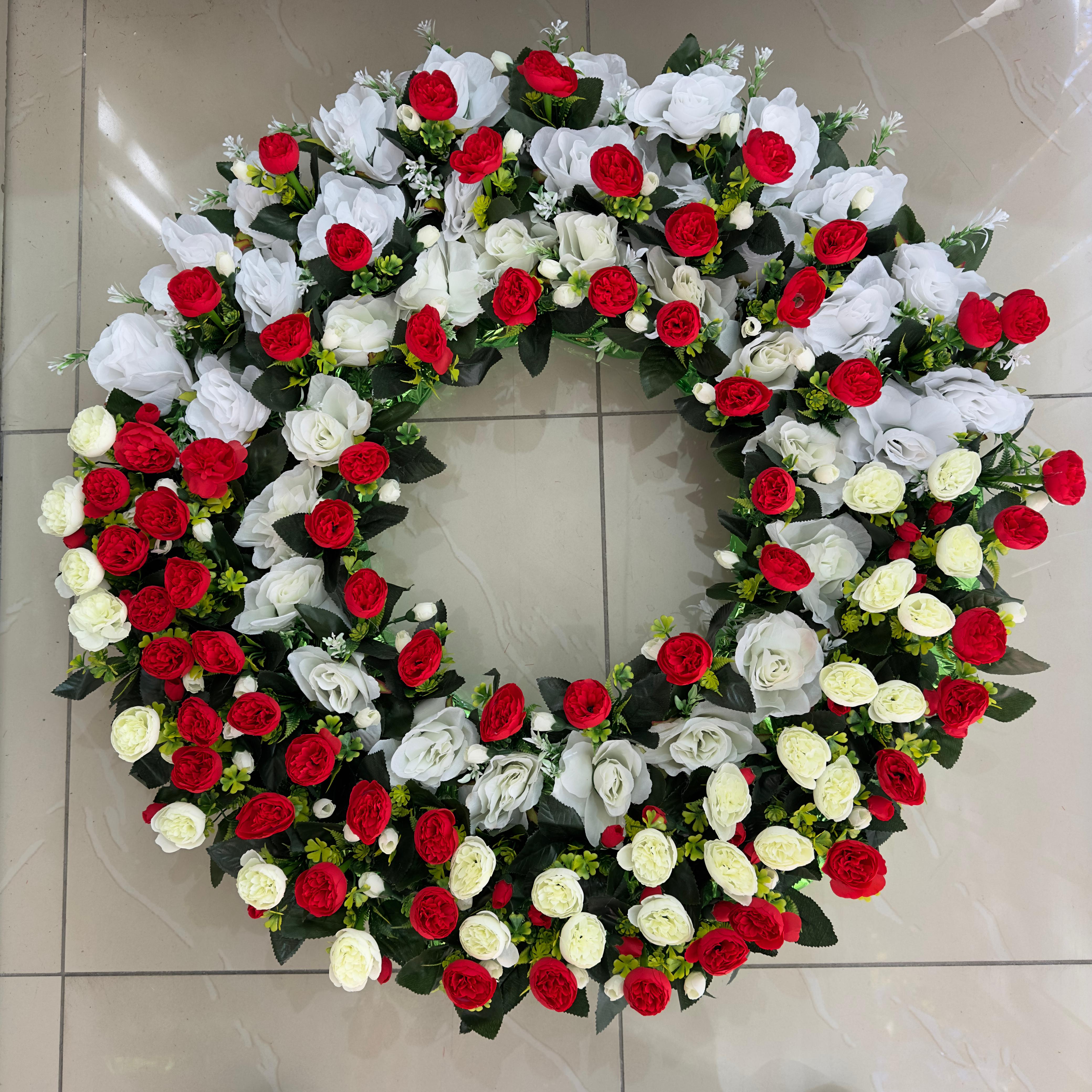 Modern floral wreath